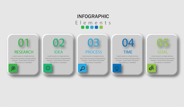 Four steps business infographic template