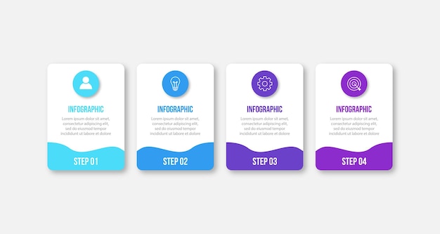 Four steps business infographics template