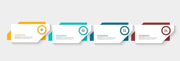 Four steps business infographics template