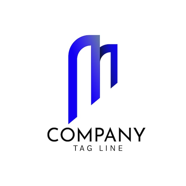 Four varied M logos for a company each distinct in color and style