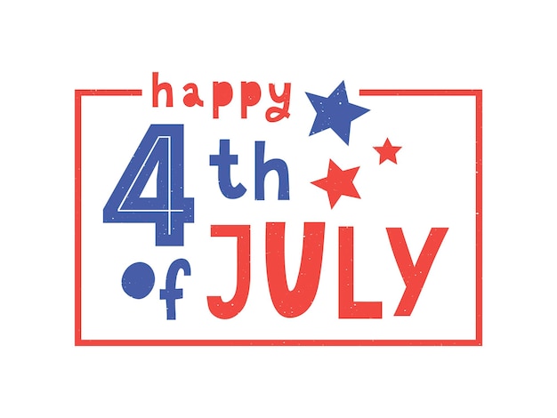 Fourth of July American Independence Day vector illustration 4th of July typographic design USA