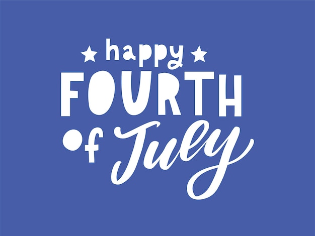 Fourth of July American Independence Day vector illustration 4th of July typographic design USA