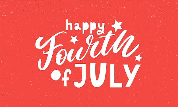 Fourth of July American Independence Day vector illustration 4th of July typographic design USA