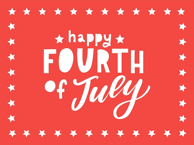 Fourth of July American Independence Day vector illustration 4th of July typographic design USA