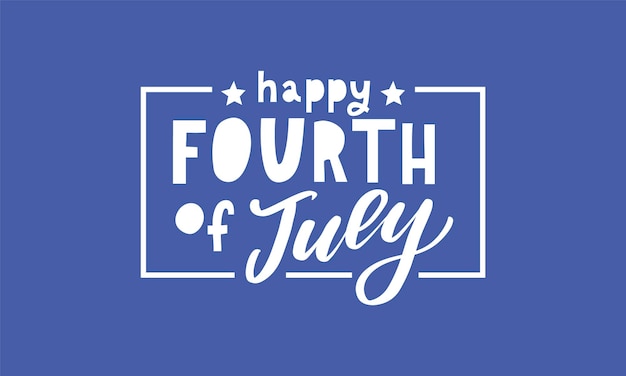 Fourth of July American Independence Day vector illustration 4th of July typographic design USA