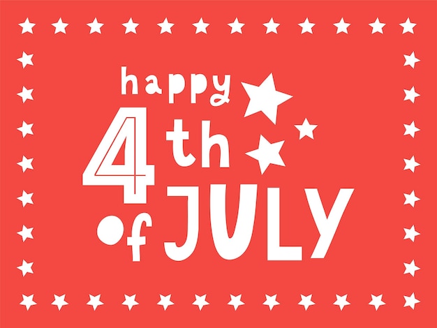 Fourth of july american independence day vector illustration th of july typographic design usa