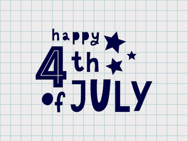 Fourth of july american independence day vector illustration th of july typographic design usa