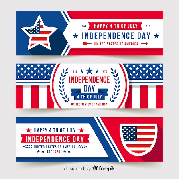 Fourth of july banners