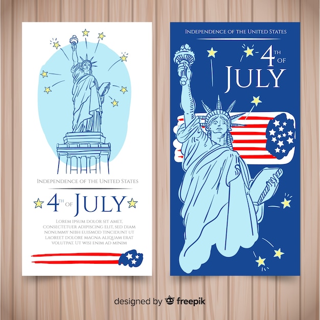 Fourth of july banners