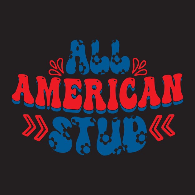 Vector fourth of july tshirt design