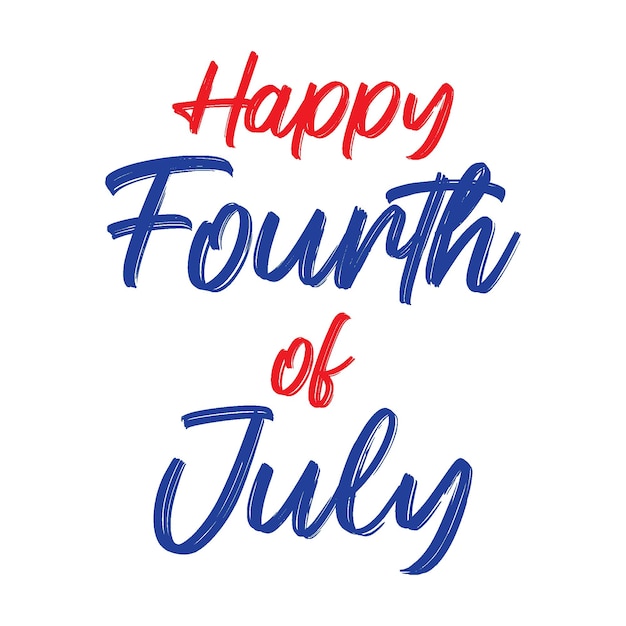 Fourth of July Vector Typography