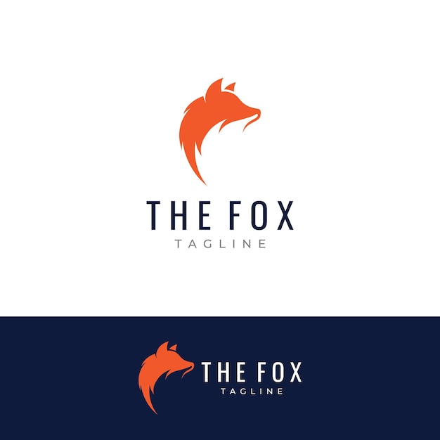 Fox animal logo design Abstract creative and minimalist With easy illustration editing