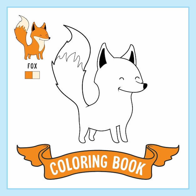 Fox Animals Coloring Book Pages