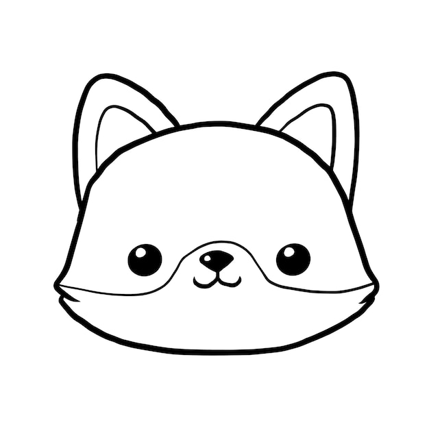 fox cartoon animal cute kawaii doodle coloring page drawing