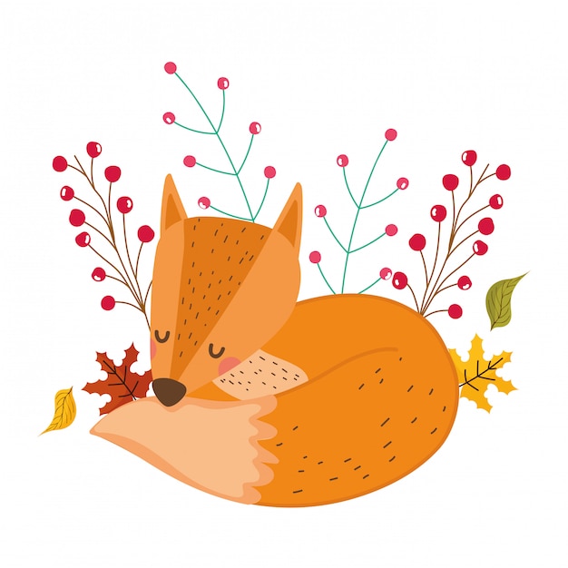 Fox cartoon vector design vector illustration