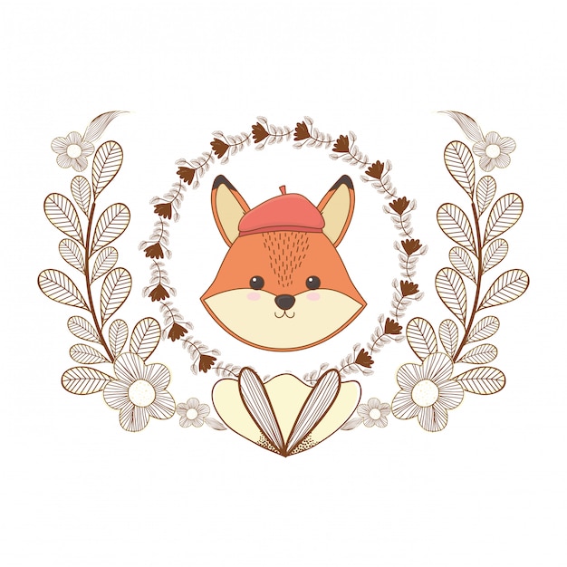 Fox cartoon with hat 