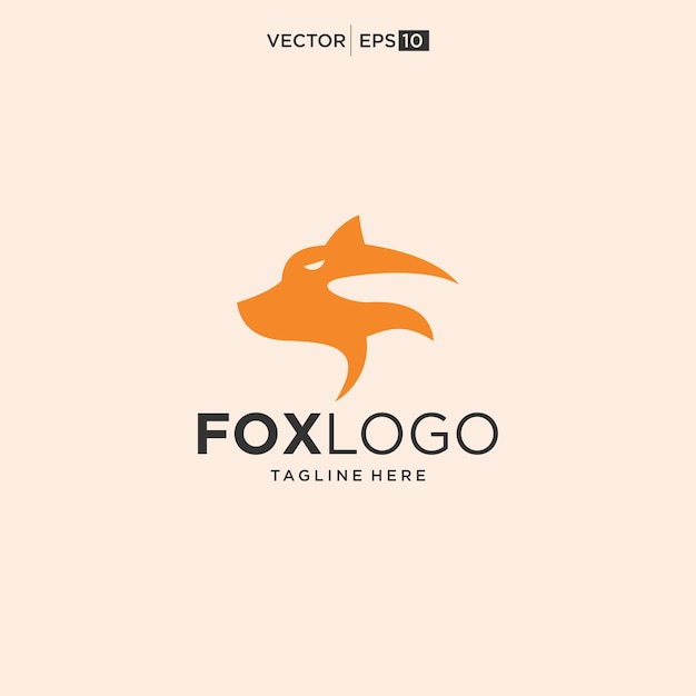 Vector fox creative logo design fox icon illustration