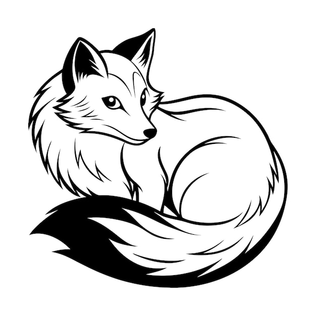 Fox Curling Up svg