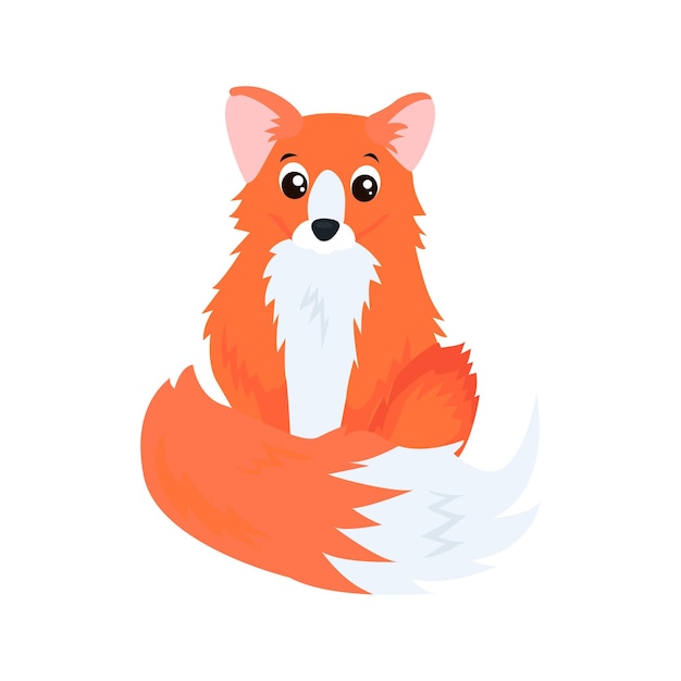 Fox flat icon Colored vector element from animals collection Creative Fox icon for web design templates and infographics