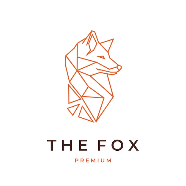 Fox Geometric Line Illustration Logo