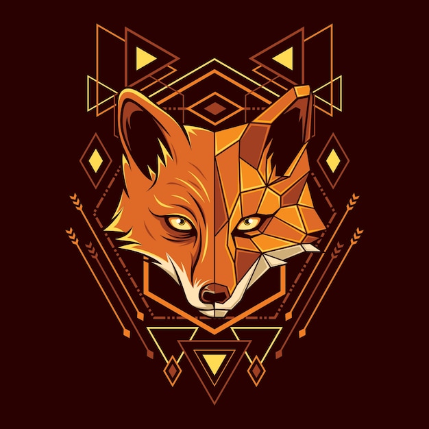 Fox head geometry illustration