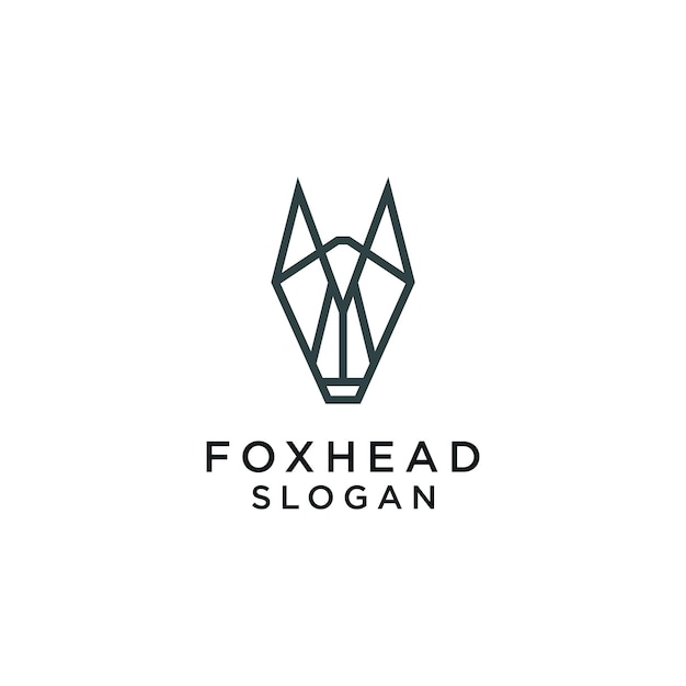 Vector fox head logo design icon vector