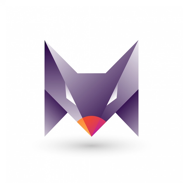 Fox Head Logo with Abstract Letter M