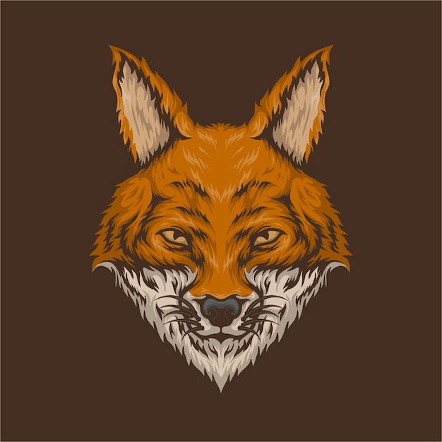 fox head vector illustration