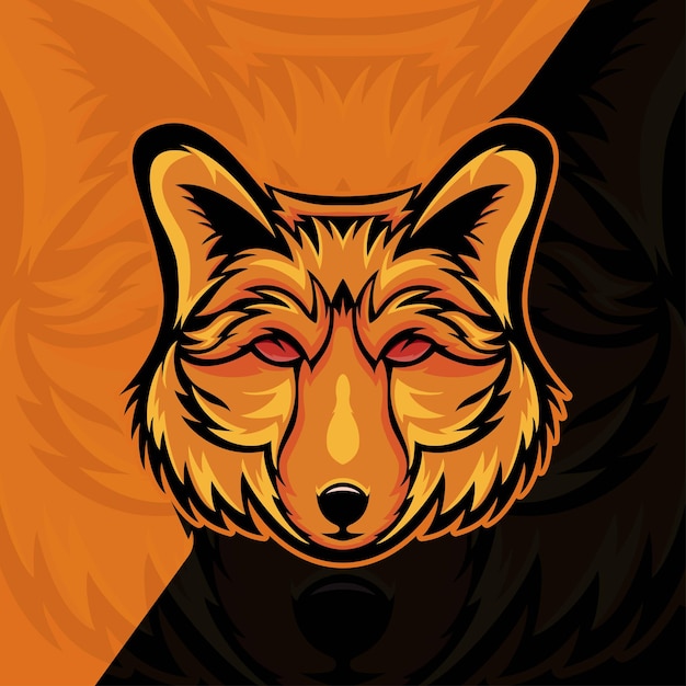 Fox head vector mascot illustration