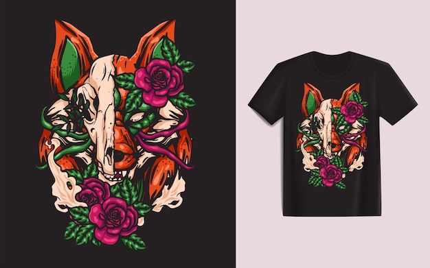 Fox illustration. tshirt