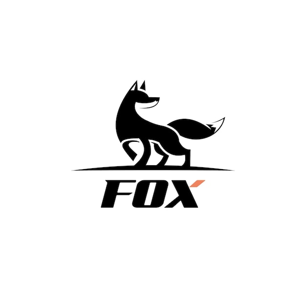 Fox logo design simple and fun