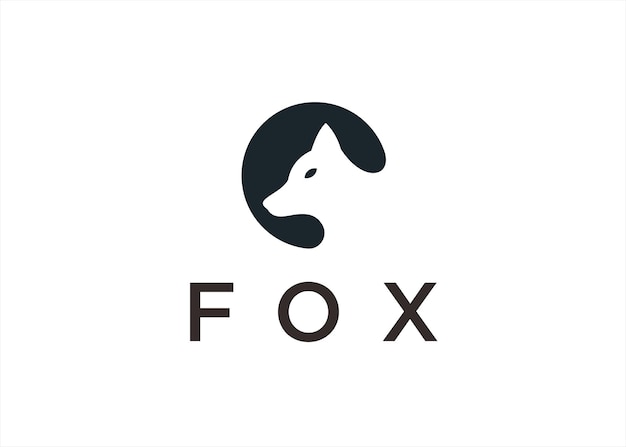 fox logo design vector illustration