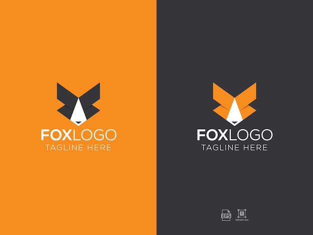 Vector fox logo design