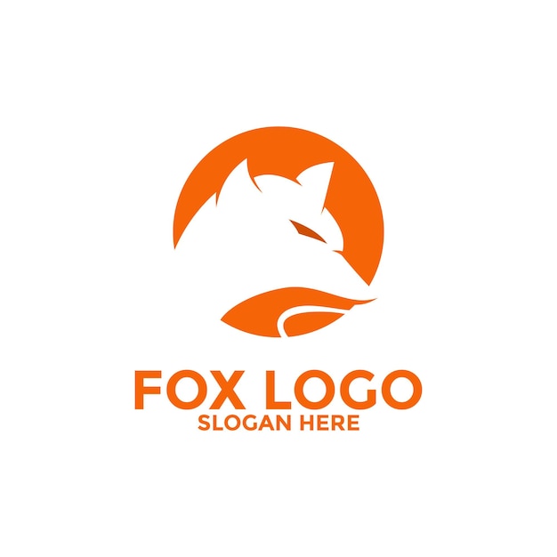 Fox logo icon vector Circle fox logo illustration design