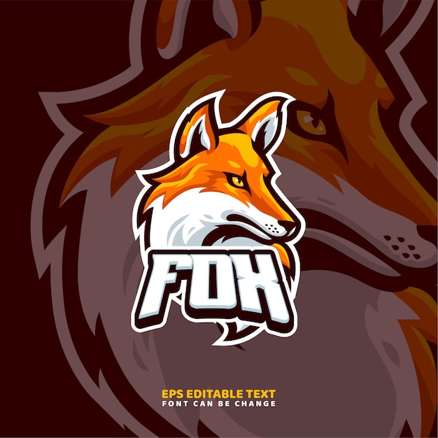 Vector fox mascot logo template