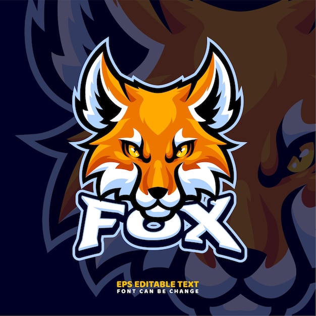 Vector fox mascot logo template