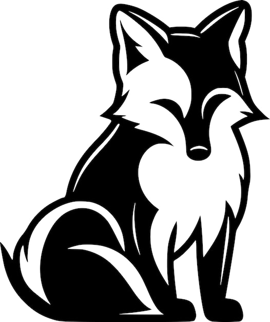 Fox Minimalist and Simple Silhouette Vector illustration