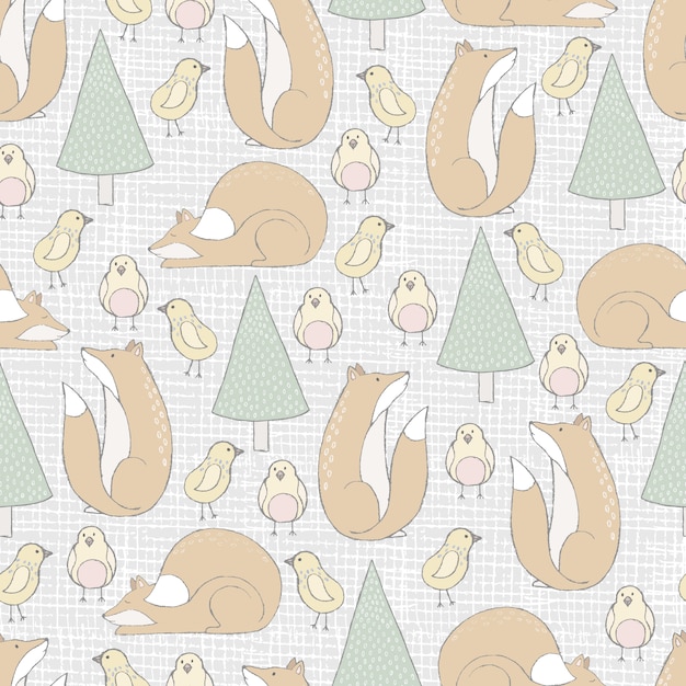 Fox pattern background