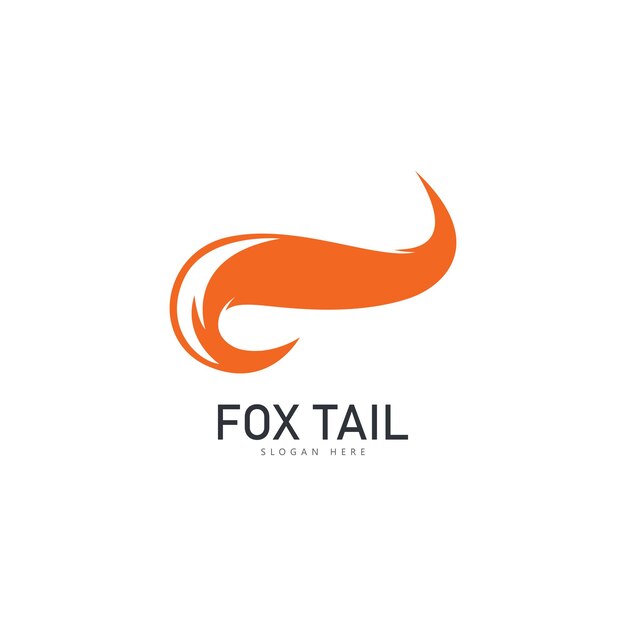 fox tail logo template vector icon illustration design