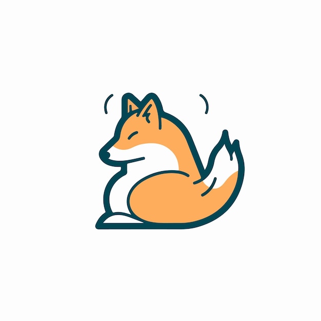 A fox with a tail that says'fox'on it