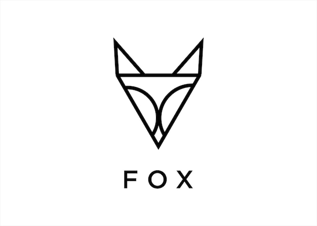 fox wolf animal logo icon template