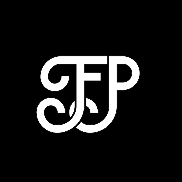 FP letter logo design on black background FP creative initials letter logo concept fp letter design FP white letter design on black background F P f p logo