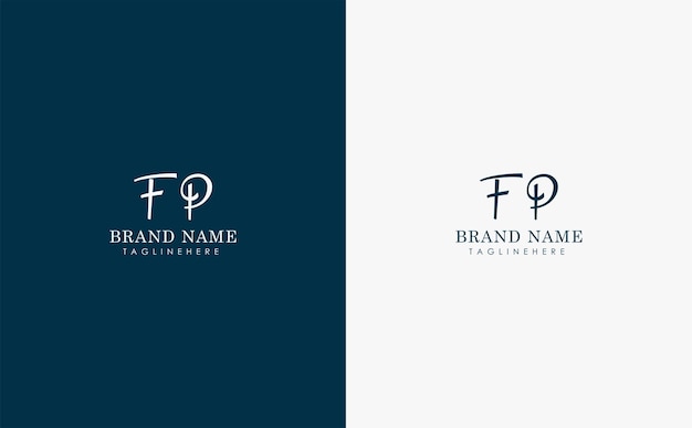 Vector fp letters vector logo design