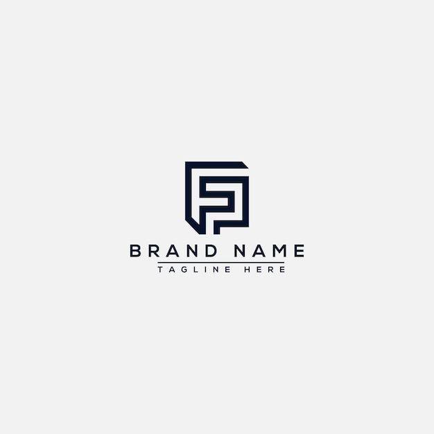 FP Logo Design Template Vector Graphic Branding Element