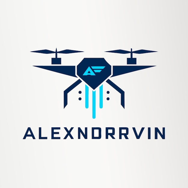 FPV drone logo minimalism