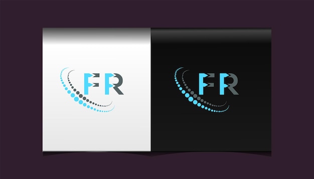 FR initial modern logo design vector icon template