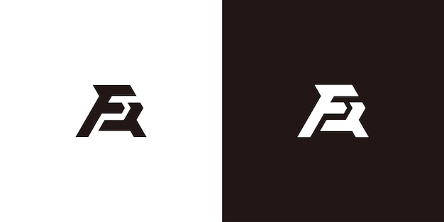 FR Logo Design Template Vector Graphic Branding Element