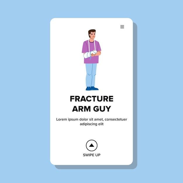 Fracture arm guy vector