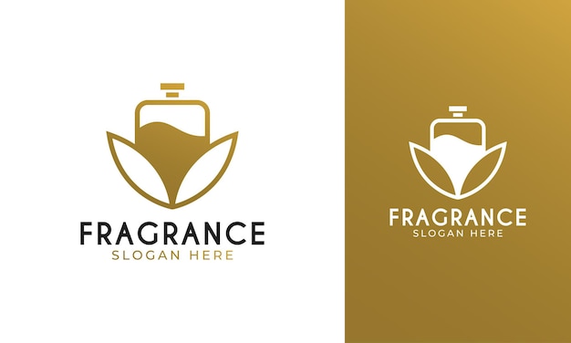 Fragrance bottle logo design with minimal style