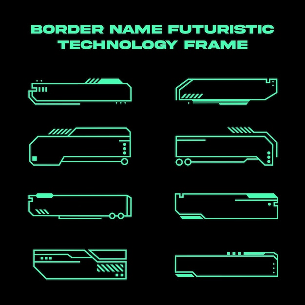 Frame Border Lowerthird futuristic cyberpunk element